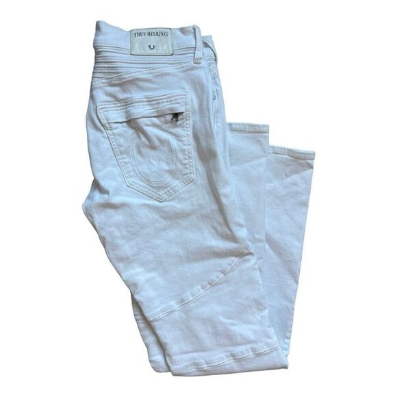 Mens True Religion Geno Relaxed Slim Fit White Wash Jeans - Sz 31 x 33 - Picture 3 of 3